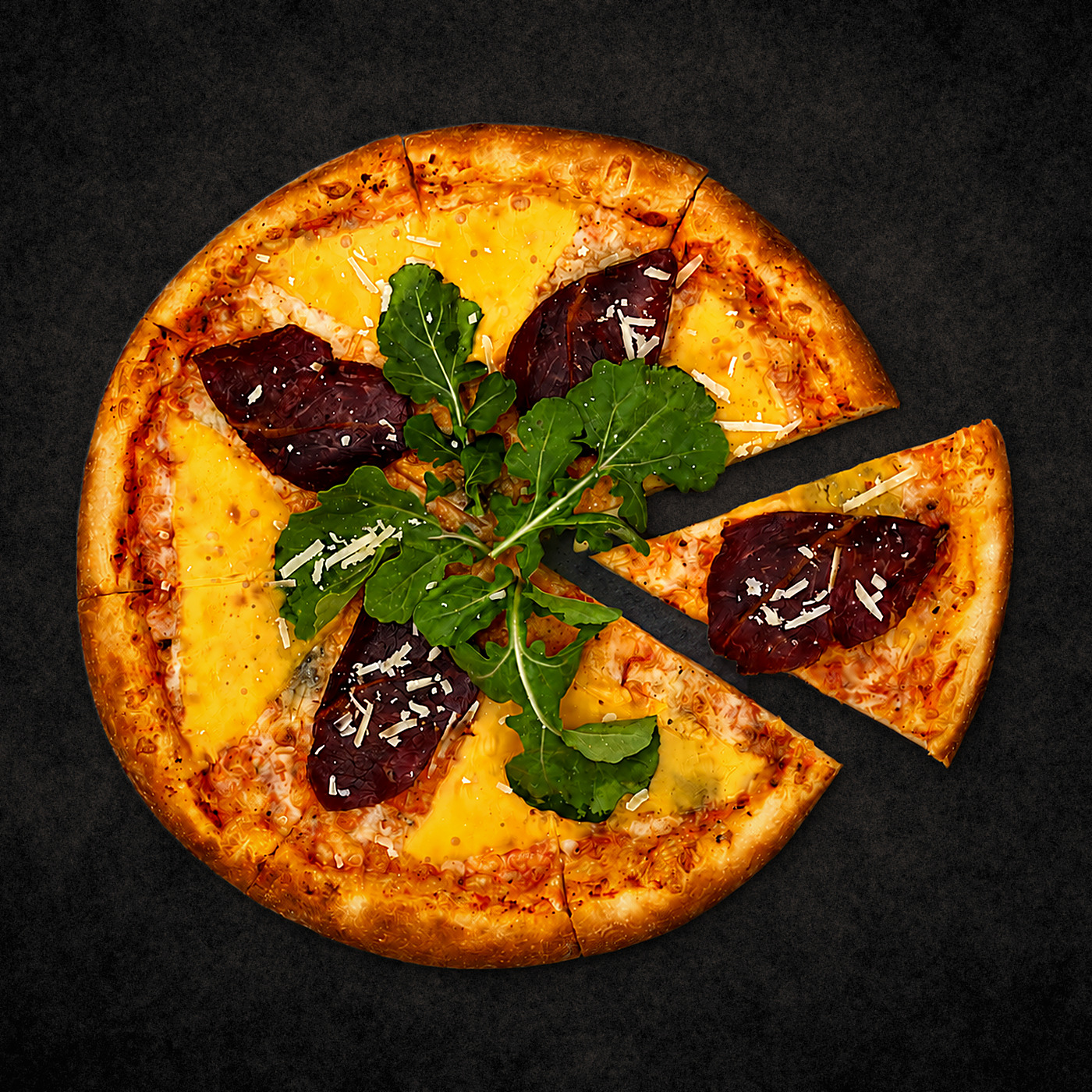 Pastırmalı Dört Peynirli Pizza